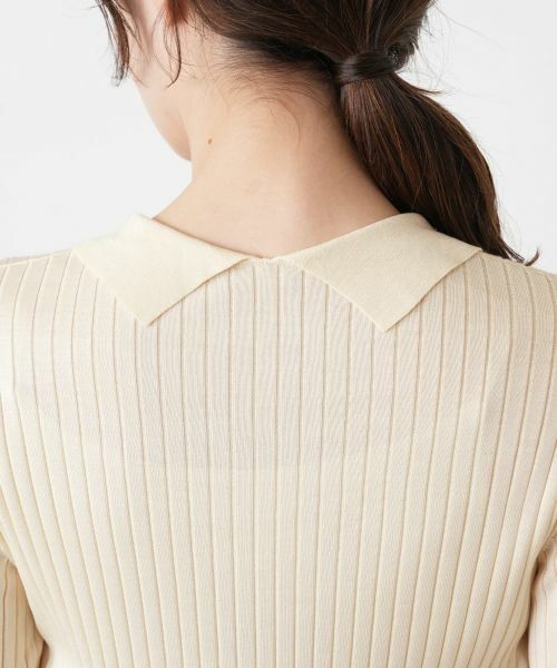 Leilian / レリアン ニット・セーター | シルク襟付きリブニット【BOURGE】 | 詳細14