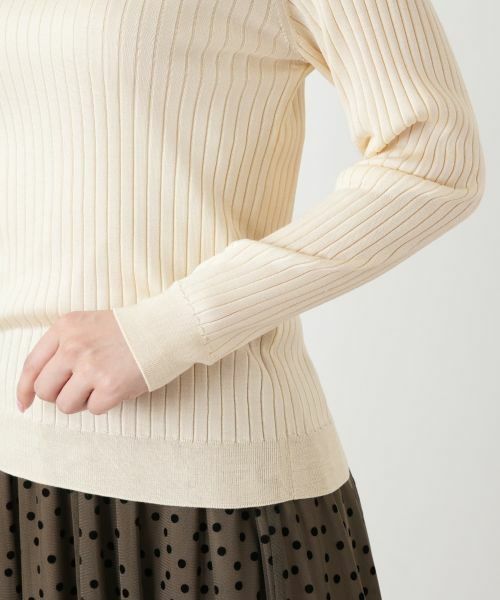 Leilian / レリアン ニット・セーター | シルク襟付きリブニット【BOURGE】 | 詳細15