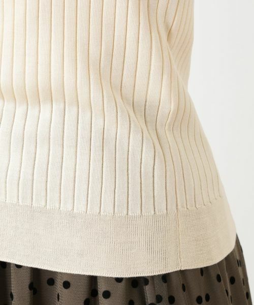 Leilian / レリアン ニット・セーター | シルク襟付きリブニット【BOURGE】 | 詳細16