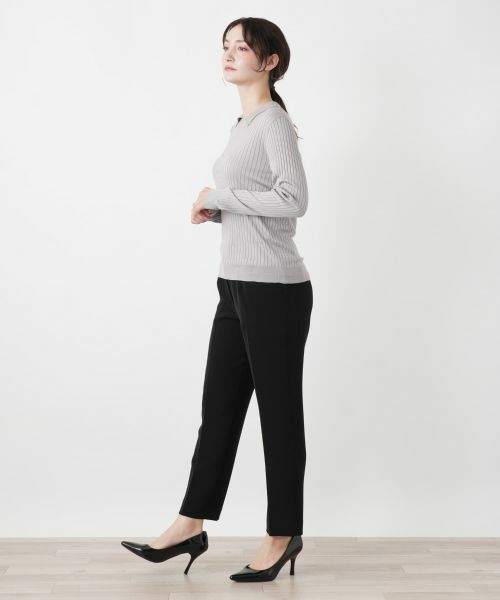 Leilian / レリアン ニット・セーター | シルク襟付きリブニット【BOURGE】 | 詳細2