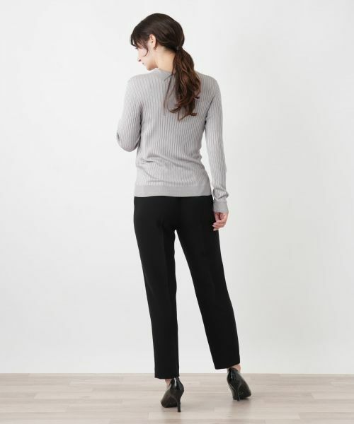 Leilian / レリアン ニット・セーター | シルク襟付きリブニット【BOURGE】 | 詳細3