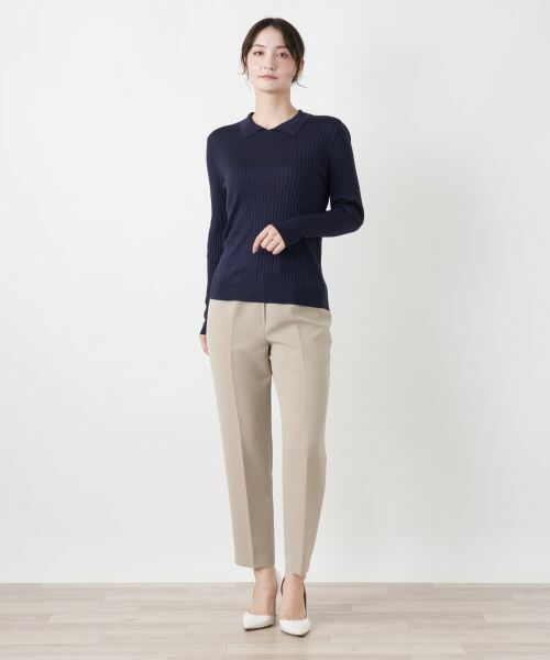 Leilian / レリアン ニット・セーター | シルク襟付きリブニット【BOURGE】 | 詳細4