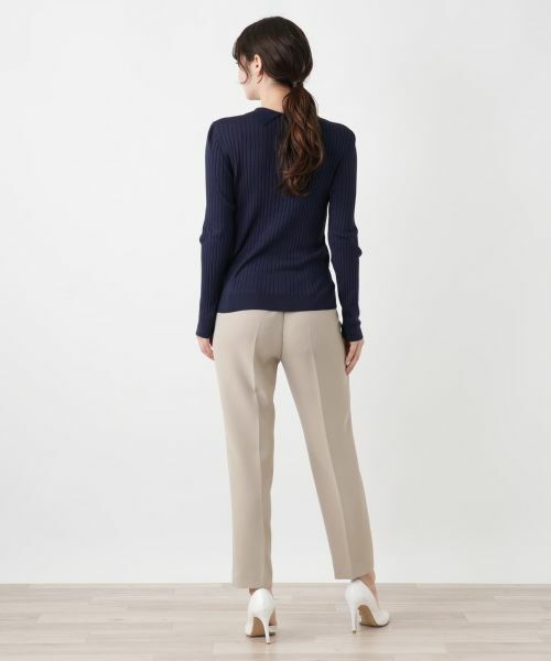 Leilian / レリアン ニット・セーター | シルク襟付きリブニット【BOURGE】 | 詳細6