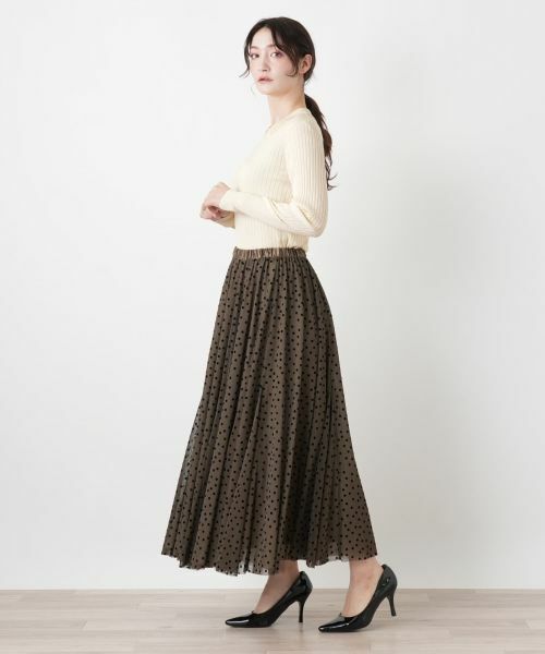 Leilian / レリアン ニット・セーター | シルク襟付きリブニット【BOURGE】 | 詳細8