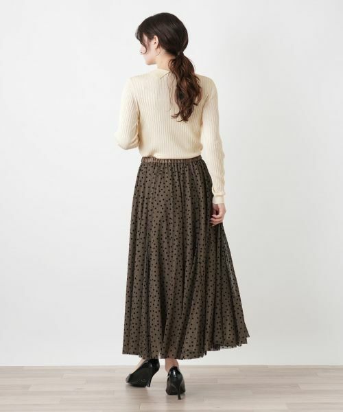 Leilian / レリアン ニット・セーター | シルク襟付きリブニット【BOURGE】 | 詳細9