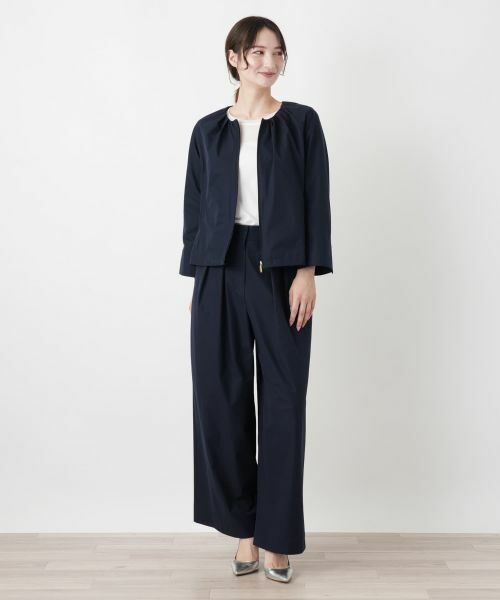 Leilian / レリアン その他アウター | ノーカラージップジャケット【Leilian WHITE LABEL】 | 詳細1