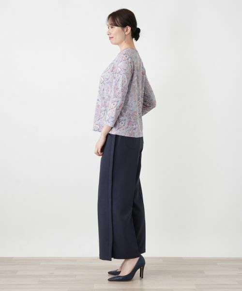 Leilian / レリアン カットソー | ペイズリー柄クルーネックカットソー | 詳細2