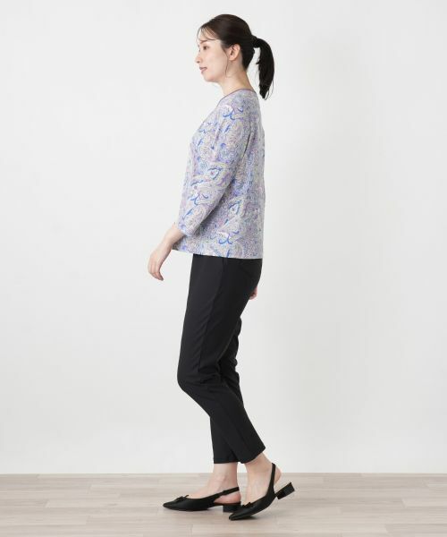 Leilian / レリアン カットソー | ペイズリー柄クルーネックカットソー | 詳細5