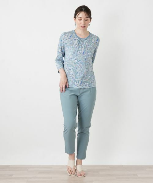 Leilian / レリアン カットソー | ペイズリー柄クルーネックカットソー | 詳細7