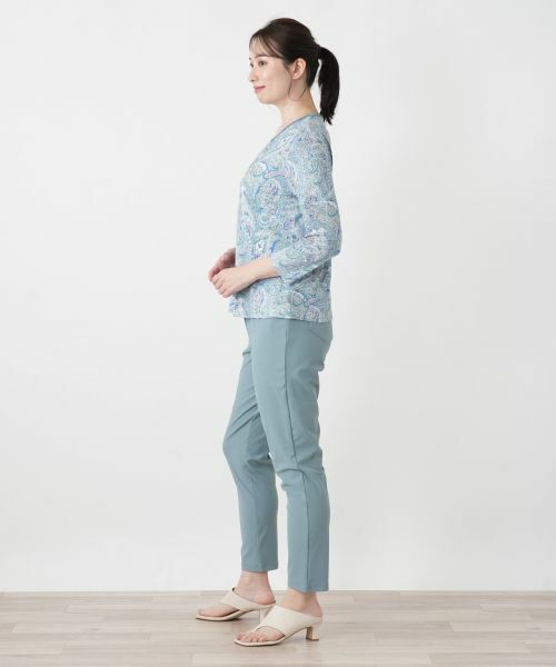 Leilian / レリアン カットソー | ペイズリー柄クルーネックカットソー | 詳細8