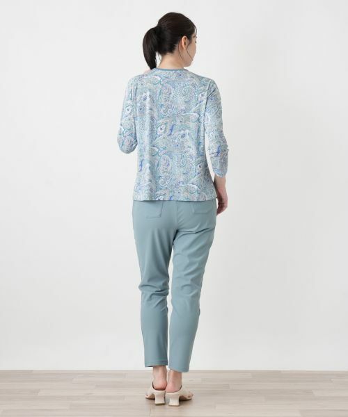 Leilian / レリアン カットソー | ペイズリー柄クルーネックカットソー | 詳細9