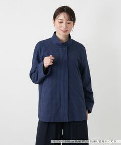 Leilian / レリアン テーラードジャケット | ギンガムチェックスタンドカラージャケット