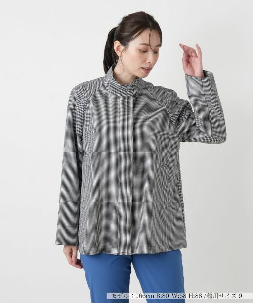 Leilian / レリアン テーラードジャケット | ギンガムチェックスタンドカラージャケット（ブラック）