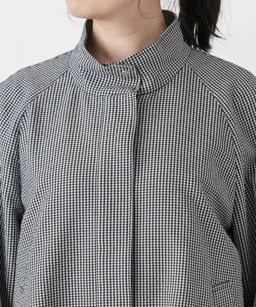 Leilian / レリアン テーラードジャケット | ギンガムチェックスタンドカラージャケット | 詳細10