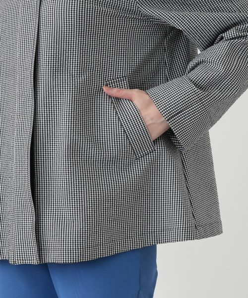 Leilian / レリアン テーラードジャケット | ギンガムチェックスタンドカラージャケット | 詳細13