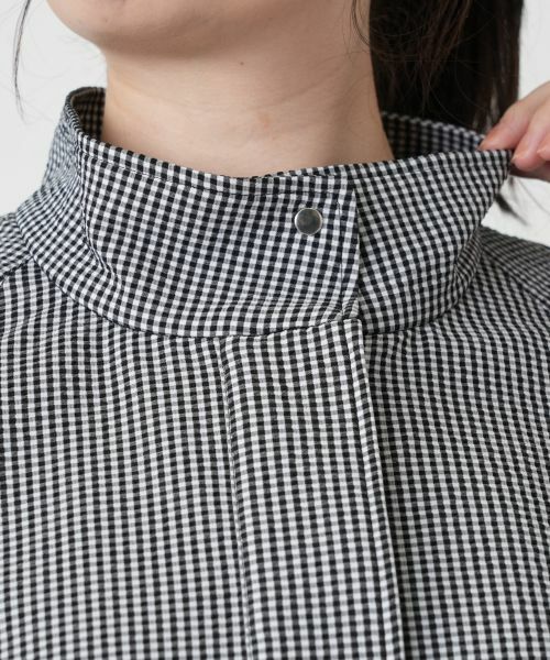 Leilian / レリアン テーラードジャケット | ギンガムチェックスタンドカラージャケット | 詳細14