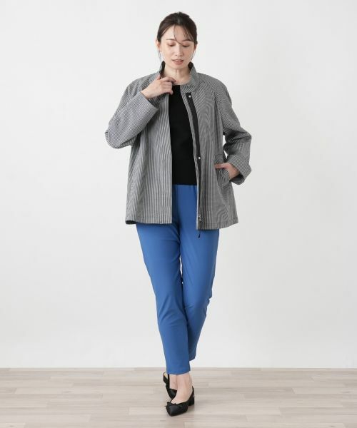 Leilian / レリアン テーラードジャケット | ギンガムチェックスタンドカラージャケット | 詳細4