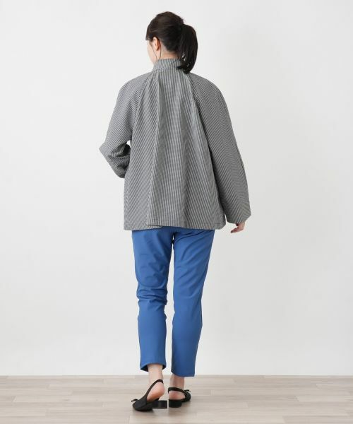 Leilian / レリアン テーラードジャケット | ギンガムチェックスタンドカラージャケット | 詳細6