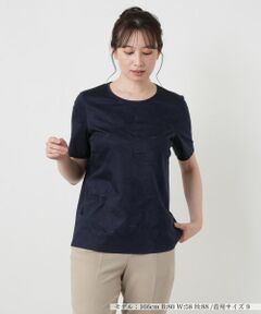 Leilian / レリアン Tシャツ | ボタニカル刺繍カットソー【ROCHAS Premiere】