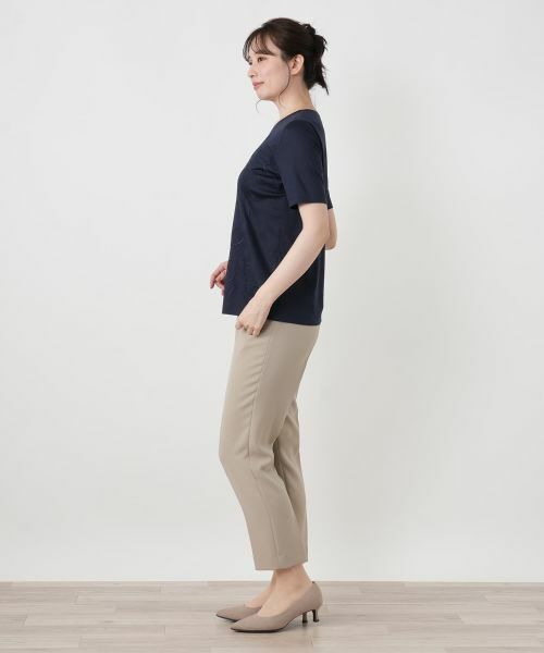 Leilian / レリアン Tシャツ | ボタニカル刺繍カットソー【ROCHAS Premiere】 | 詳細2