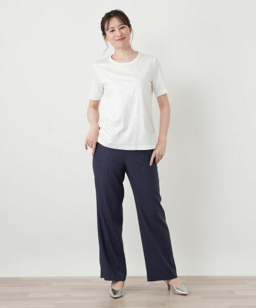 Leilian / レリアン Tシャツ | ボタニカル刺繍カットソー【ROCHAS Premiere】 | 詳細4