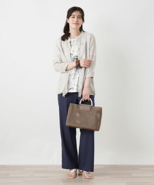 Leilian / レリアン Tシャツ | プリントクルーネックTシャツ【ROCHAS Premiere】 | 詳細11