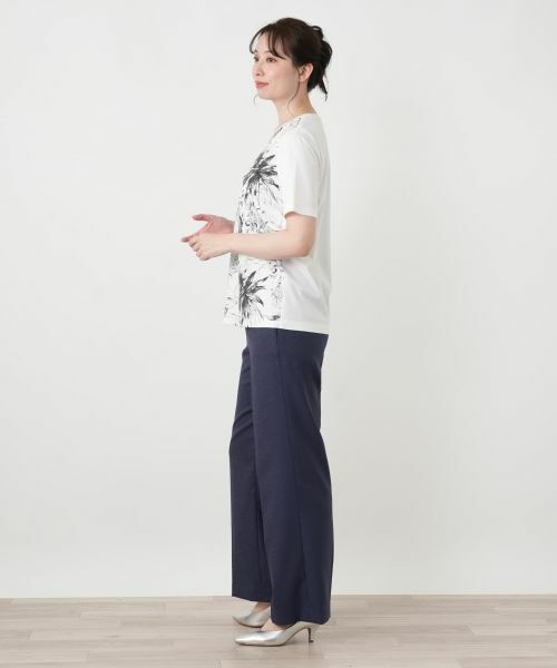 Leilian / レリアン Tシャツ | プリントクルーネックTシャツ【ROCHAS Premiere】 | 詳細14