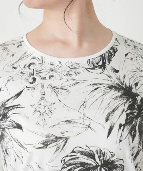 Leilian / レリアン Tシャツ | プリントクルーネックTシャツ【ROCHAS Premiere】 | 詳細19