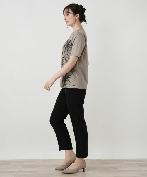 Leilian / レリアン Tシャツ | プリントクルーネックTシャツ【ROCHAS Premiere】 | 詳細7