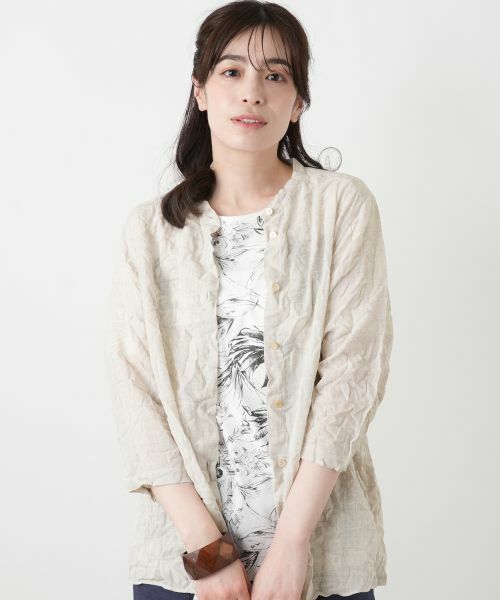 Leilian / レリアン Tシャツ | プリントクルーネックTシャツ【ROCHAS Premiere】 | 詳細9