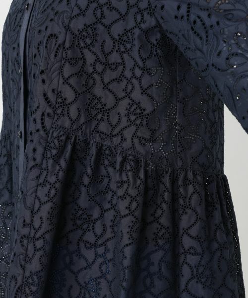 Leilian / レリアン シャツ・ブラウス | カットワークレースペプラムブラウス | 詳細11