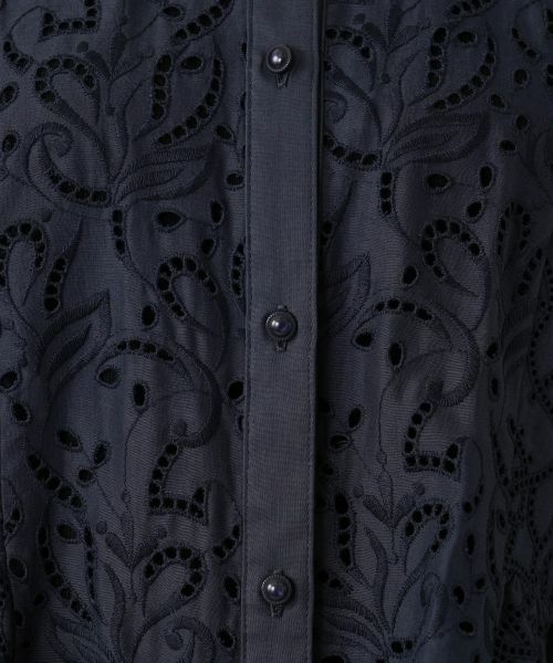 Leilian / レリアン シャツ・ブラウス | カットワークレースペプラムブラウス | 詳細12