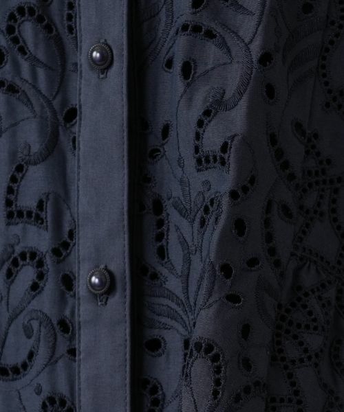 Leilian / レリアン シャツ・ブラウス | カットワークレースペプラムブラウス | 詳細13