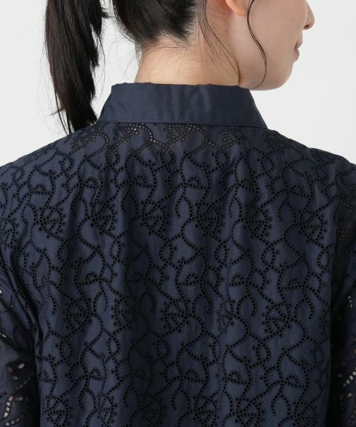 Leilian / レリアン シャツ・ブラウス | カットワークレースペプラムブラウス | 詳細8