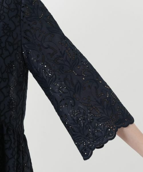 Leilian / レリアン シャツ・ブラウス | カットワークレースペプラムブラウス | 詳細9
