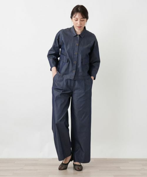 Leilian / レリアン シャツ・ブラウス | ドロップショルダーデニムブラウス | 詳細1