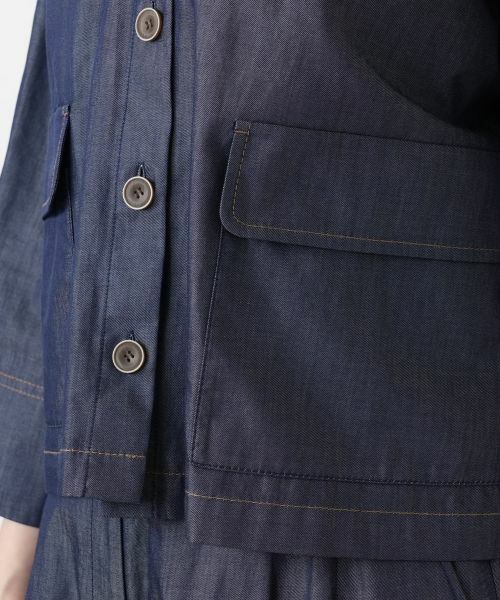 Leilian / レリアン シャツ・ブラウス | ドロップショルダーデニムブラウス | 詳細12