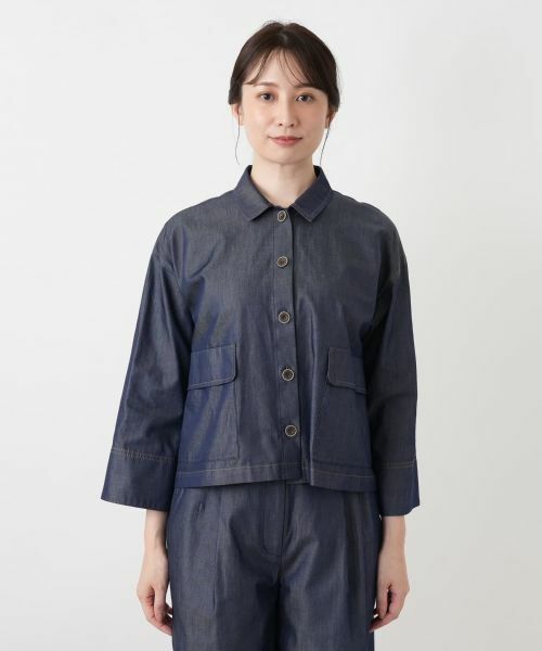 Leilian / レリアン シャツ・ブラウス | ドロップショルダーデニムブラウス | 詳細4