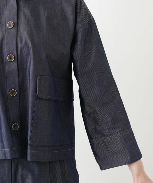 Leilian / レリアン シャツ・ブラウス | ドロップショルダーデニムブラウス | 詳細9