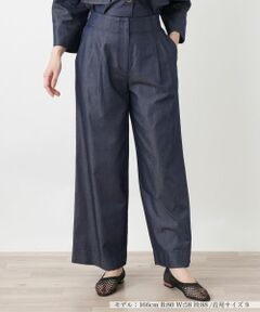 Leilian / レリアン その他パンツ | タックデニムワイドパンツ