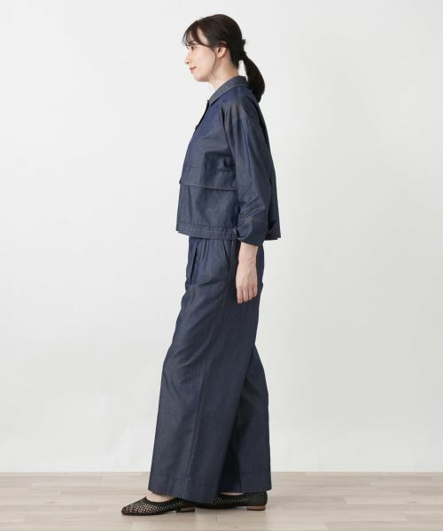 Leilian / レリアン その他パンツ | タックデニムワイドパンツ | 詳細2