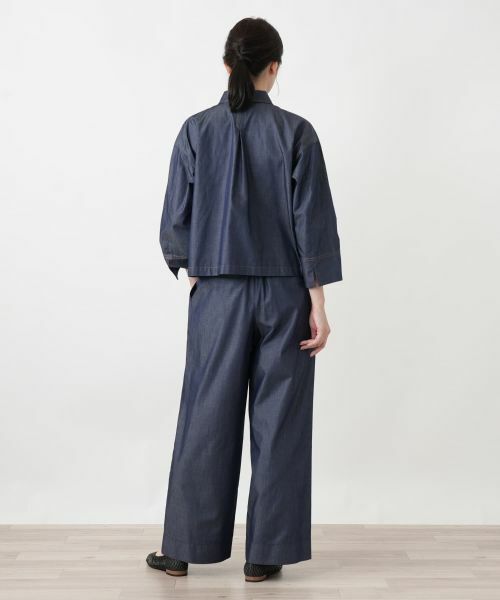 Leilian / レリアン その他パンツ | タックデニムワイドパンツ | 詳細3