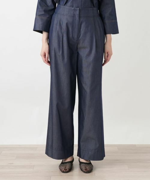 Leilian / レリアン その他パンツ | タックデニムワイドパンツ | 詳細4