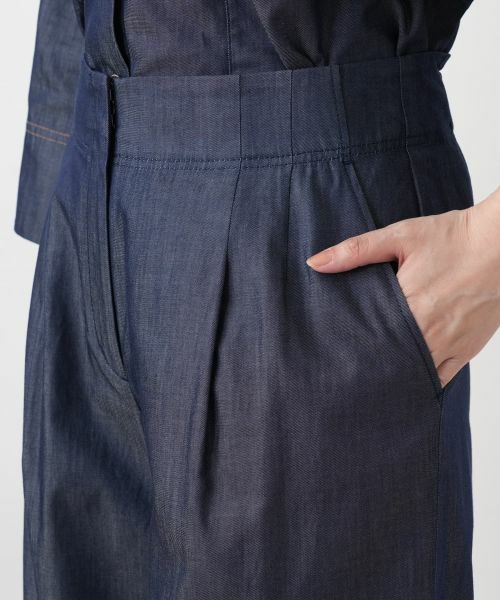 Leilian / レリアン その他パンツ | タックデニムワイドパンツ | 詳細8