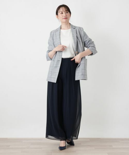 Leilian / レリアン テーラードジャケット | ウィンドーペンテーラードジャケット【ROCHAS Premiere】 | 詳細1