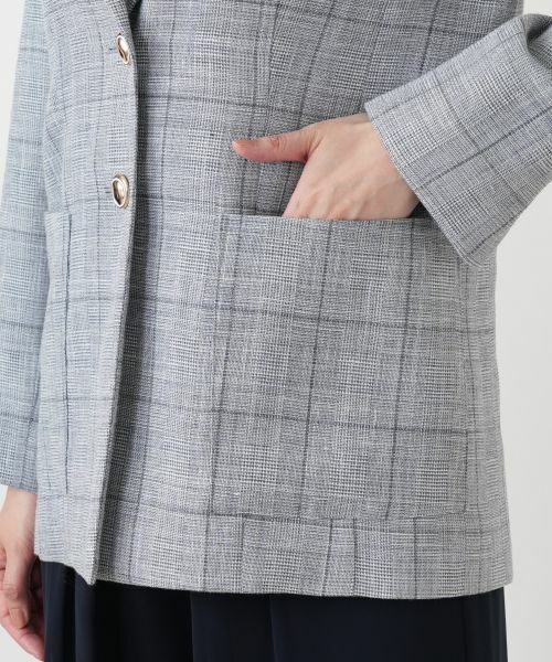 Leilian / レリアン テーラードジャケット | ウィンドーペンテーラードジャケット【ROCHAS Premiere】 | 詳細10