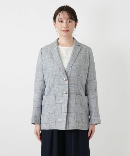 Leilian / レリアン テーラードジャケット | ウィンドーペンテーラードジャケット【ROCHAS Premiere】 | 詳細4