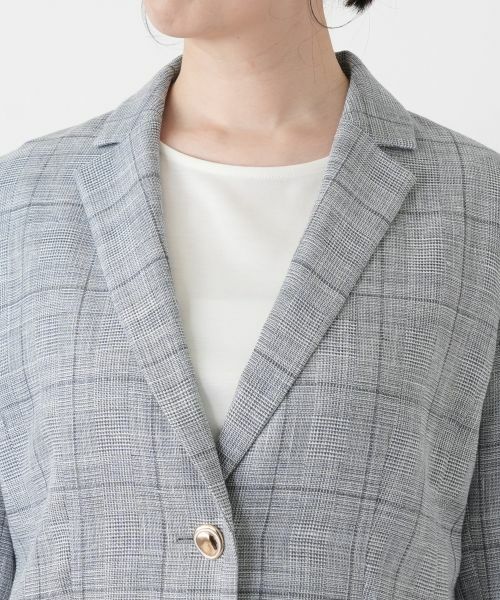 Leilian / レリアン テーラードジャケット | ウィンドーペンテーラードジャケット【ROCHAS Premiere】 | 詳細7