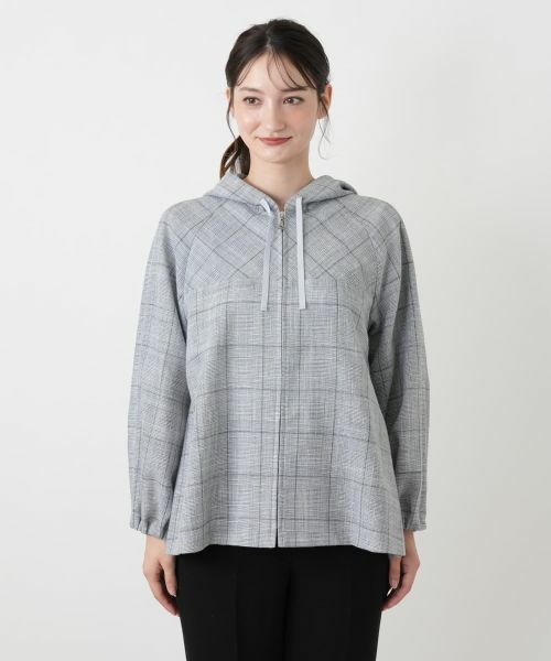 Leilian / レリアン その他アウター | チェックフーデッドジャケット【ROCHAS Premiere】 | 詳細4