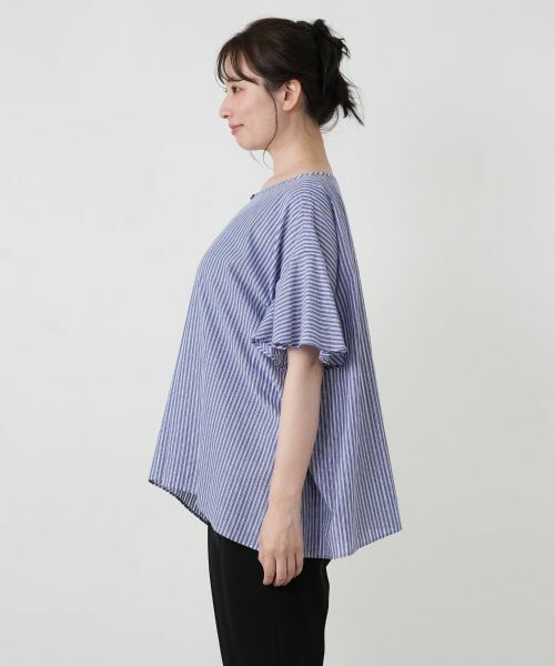 Leilian / レリアン シャツ・ブラウス | ストライプフレアブラウス【ROCHAS Premiere】 | 詳細10